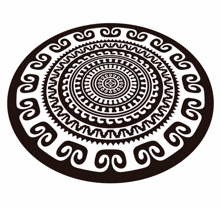 Mandala vinyl rug mandala circle - TenStickers