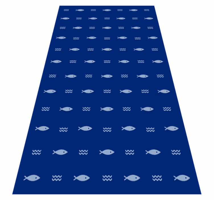 Fish Patterned Bathmat bathroom vinyl rug - TenStickers