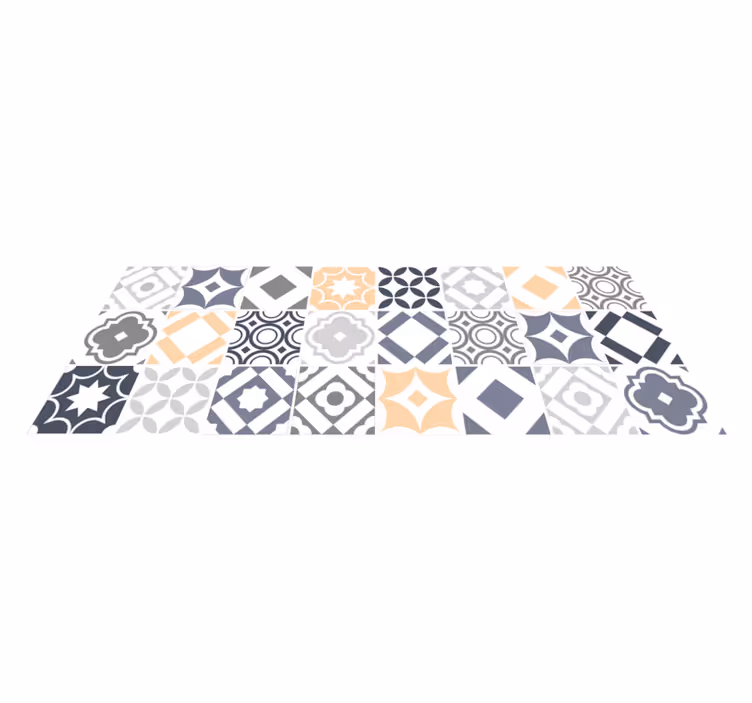 Bathroom vinyl rug tiles motif - TenStickers