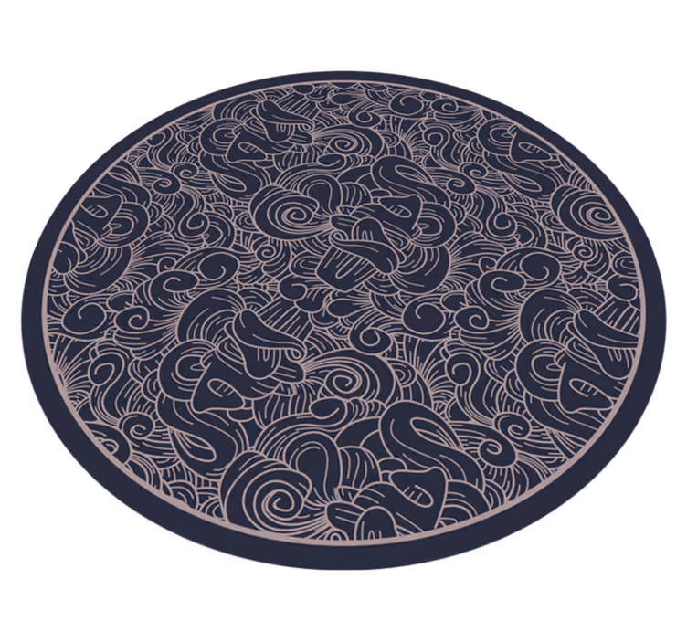 Mandala vinyl rug with swirling mandala design - TenStickers