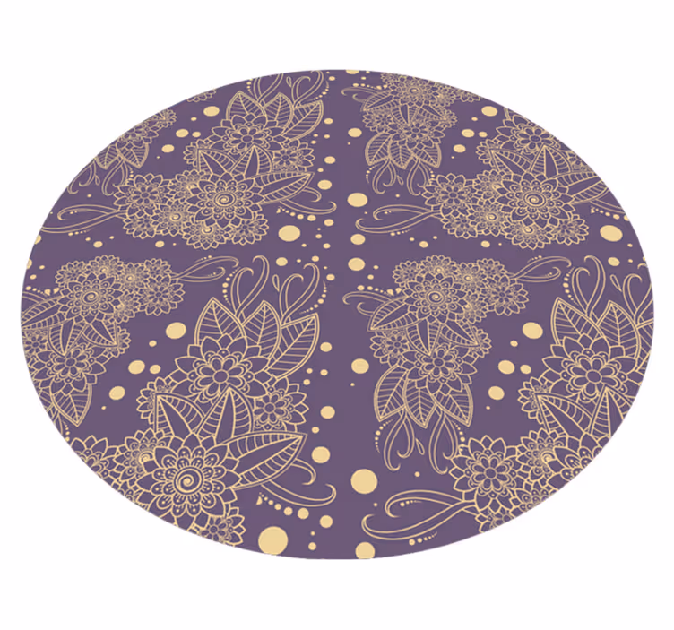 Mandala vinyl rug mandala motif elegance - TenStickers
