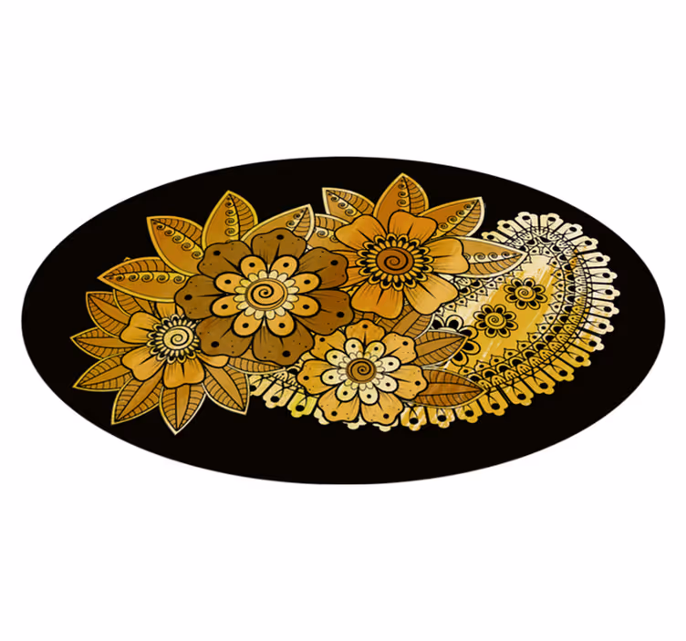 Mandala vinyl rug with mandala detail - TenStickers