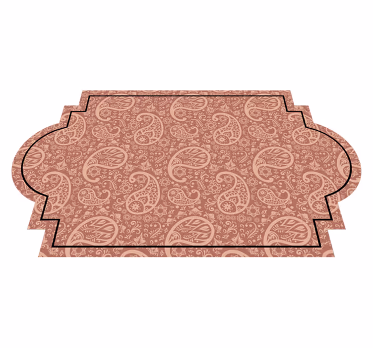 Paisley Contoured Design textured vinyl rug - TenStickers