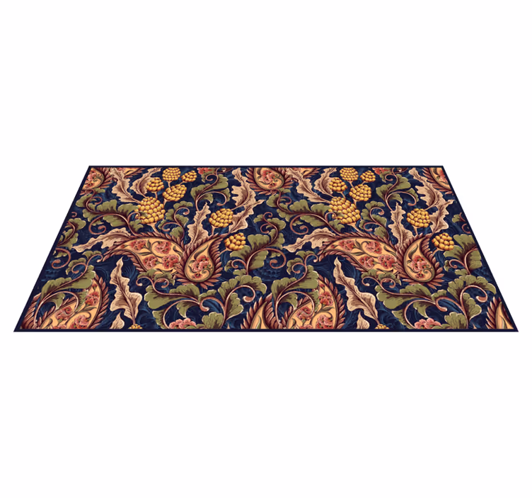 Botanical Decoration floral vinyl rug - TenStickers