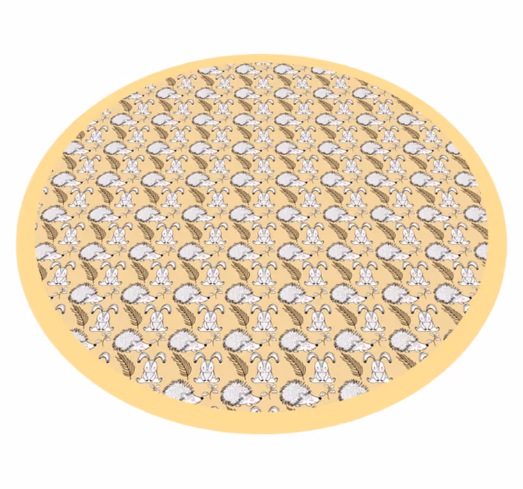 Hedgehog Illustration nursery vinyl rug - TenStickers