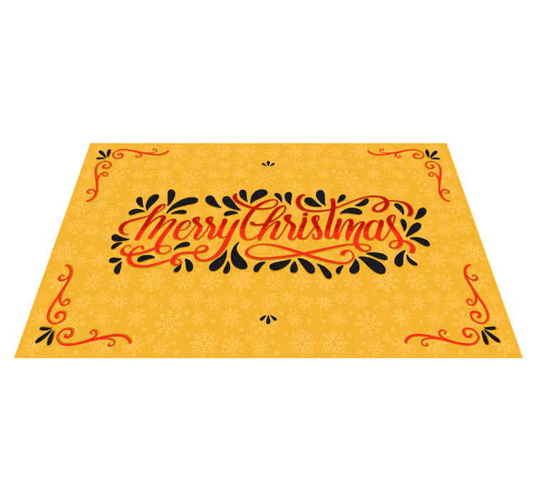 Festive Greetings Christmas vinyl rug - TenStickers