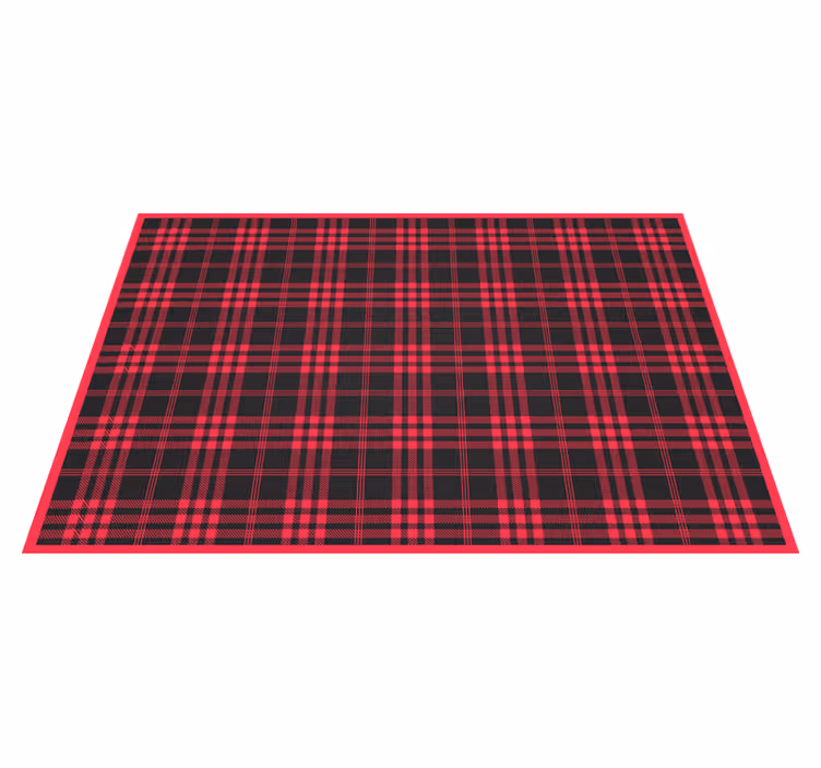 Plaid Patterned striped vinyl rug - TenStickers
