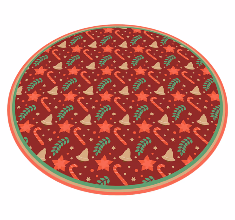 Festive Holiday Motif Christmas vinyl rug - TenStickers