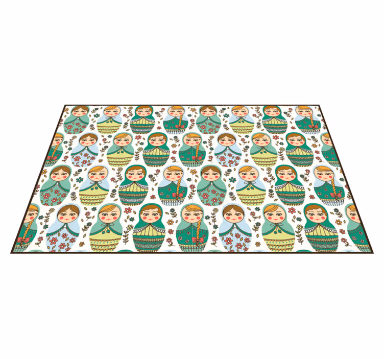 Russian Doll Motif bedroom vinyl rug - TenStickers