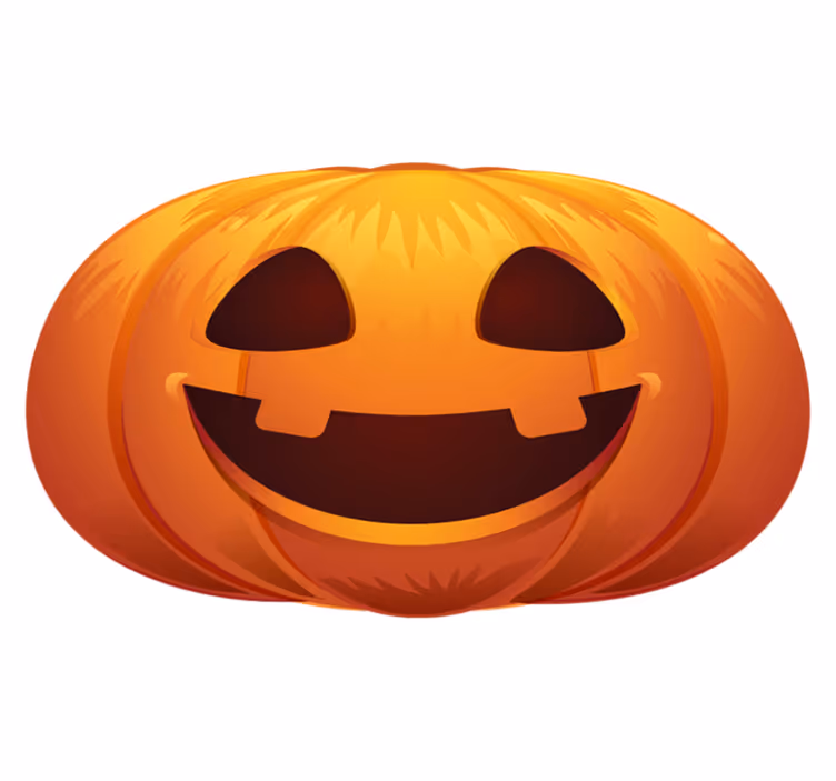 Pumpkin Face halloween vinyl rug - TenStickers