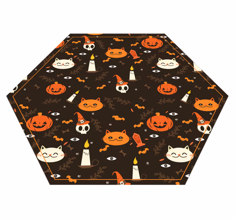 Halloween vinyl rug with spooky festive design - TenStickers