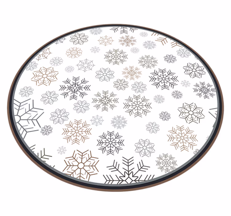 Snowflake Patterns Christmas vinyl rug - TenStickers