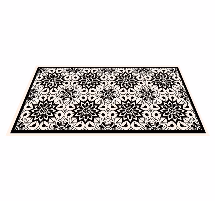 Mandala vinyl rug mandala pattern elegance - TenStickers