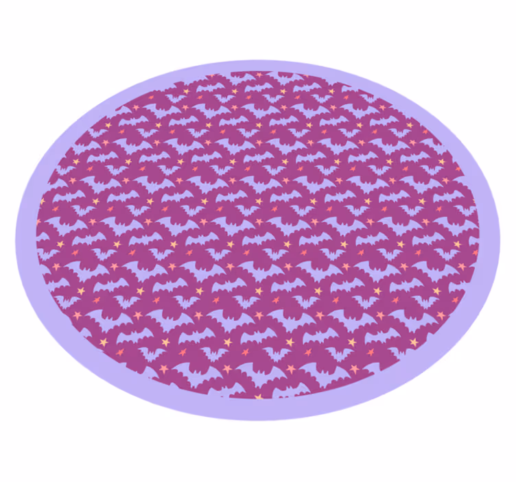 Halloween vinyl rug with bat design - TenStickers