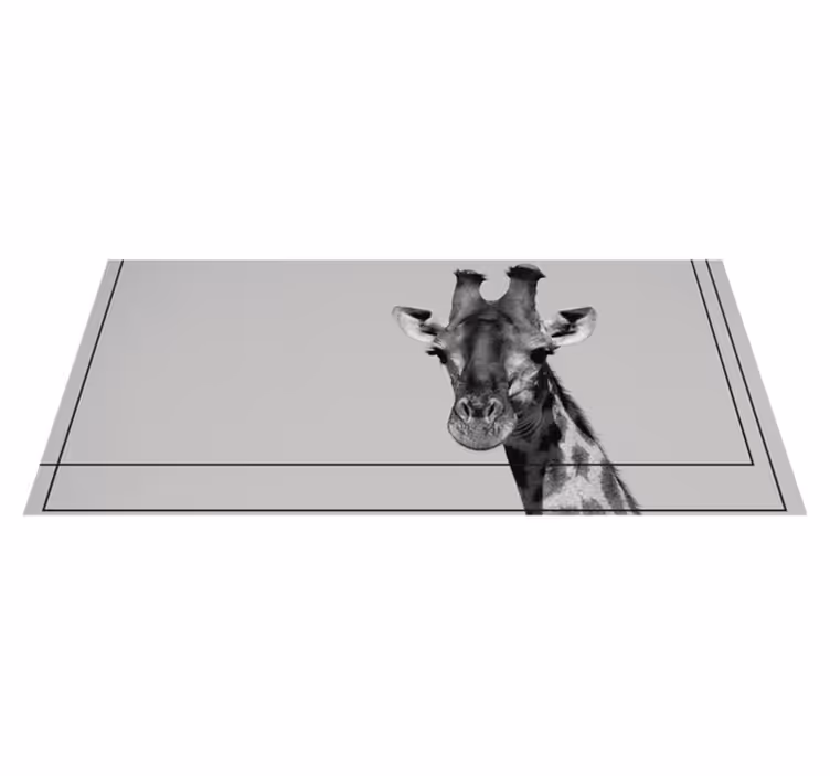 Giraffe Portrait animal vinyl rug - TenStickers