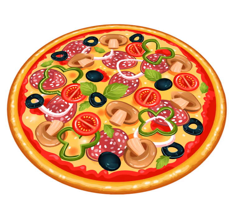 Delicious pizza slice kitchen vinyl rug - TenStickers