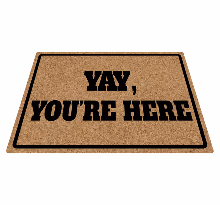 Yay You're Here custom rug - TenStickers