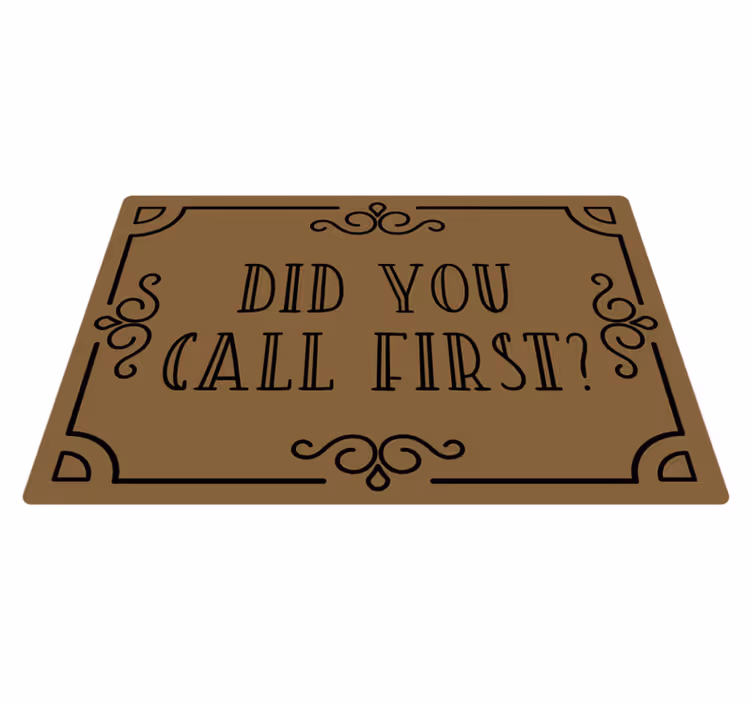 Call First Reminder custom rug - TenStickers