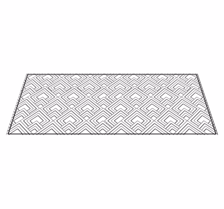 Geometric vinyl rug geometric maze design - TenStickers
