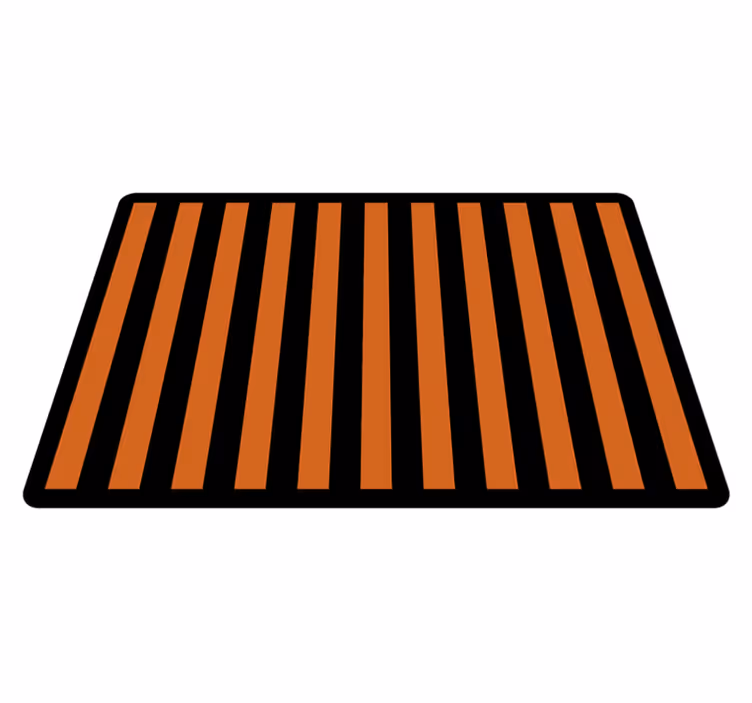 Linear Elegance striped vinyl rug - TenStickers