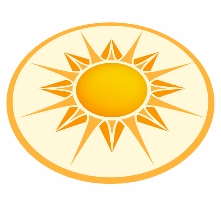Sunny Emblem Circle kids vinyl rug - TenStickers