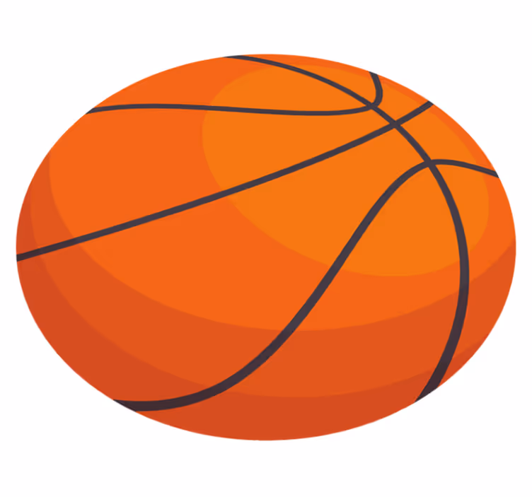 Basketball Pattern kids vinyl rug - TenStickers
