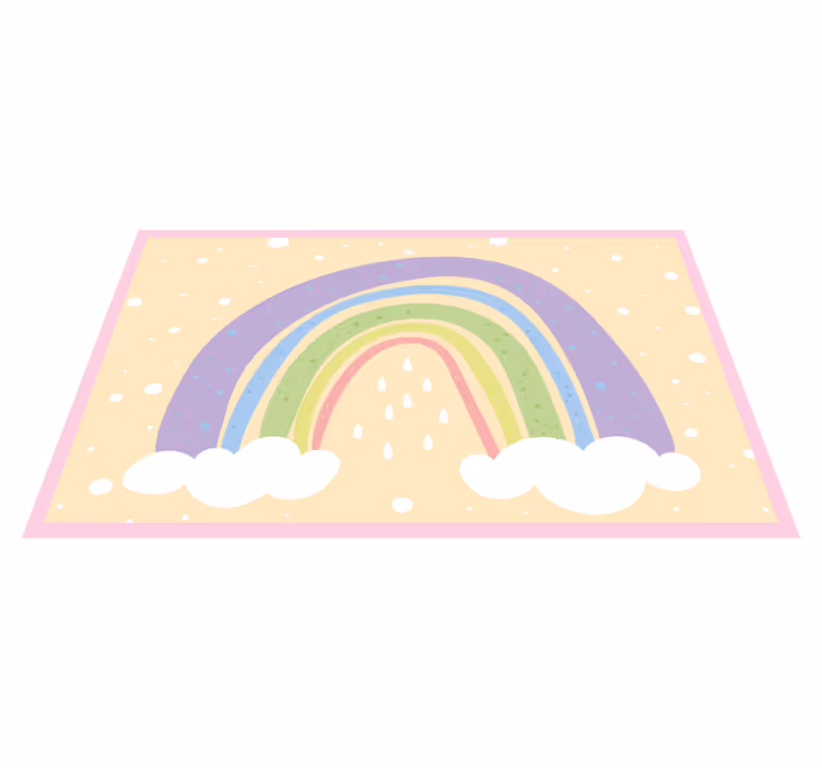 Pastel Rainbow kids vinyl rug - TenStickers