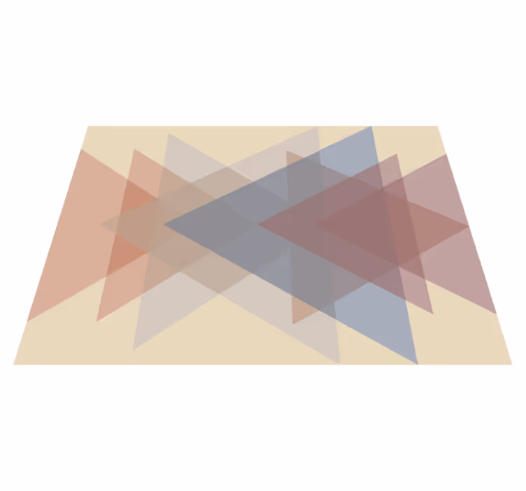 Geometric vinyl rug geometric overlap - TenStickers