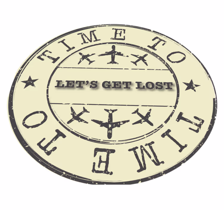 Custom rug time to get lost - TenStickers