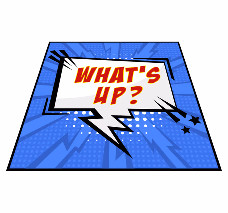 Comic Bubble Greeting custom rug - TenStickers