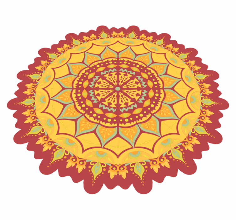 Mandala vinyl rug mandala floor art - TenStickers