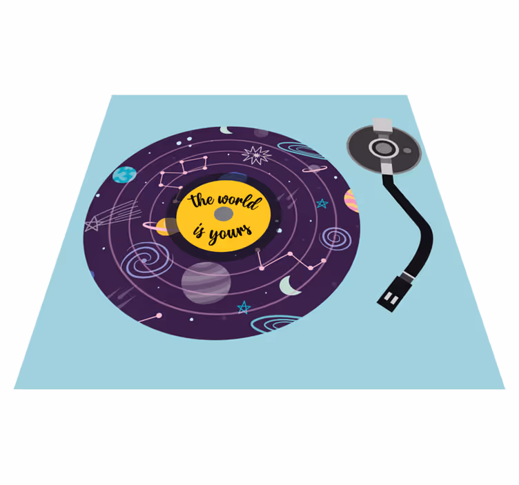 World Exploration Theme kids vinyl rug - TenStickers