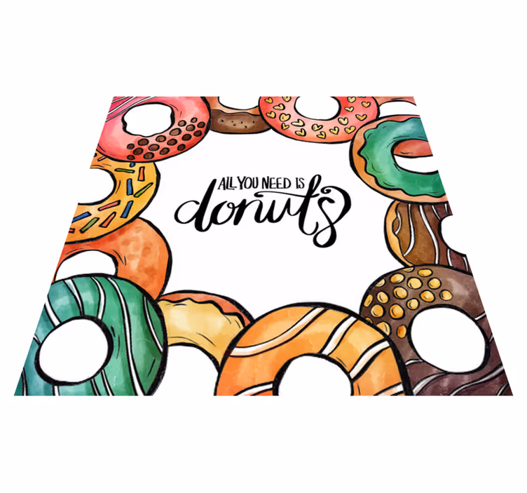 Need Donuts Design custom rug - TenStickers