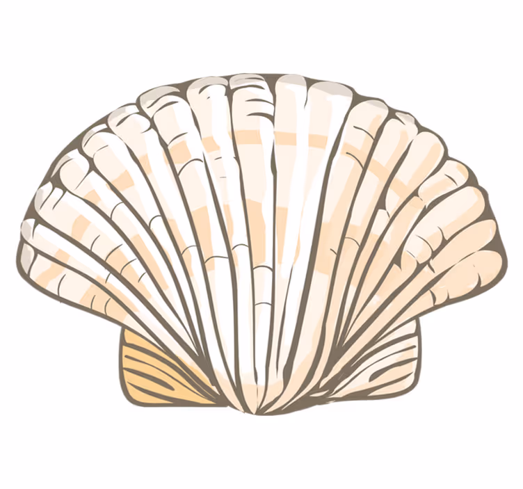 Big seashell shape vinyl rug - TenStickers