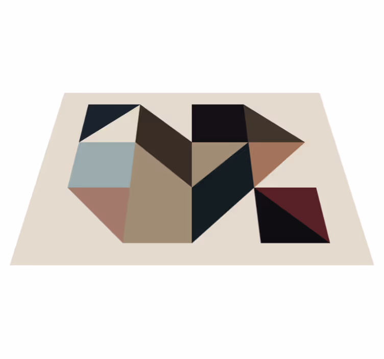 Geometric vinyl rug geometric shapes decor - TenStickers