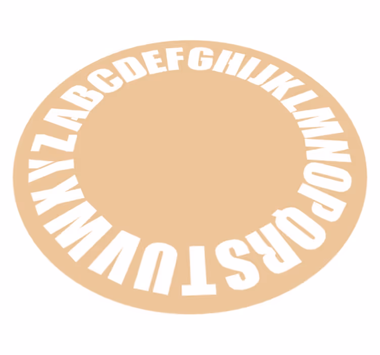 Alphabet vinyl rug in circular arrangement - TenStickers