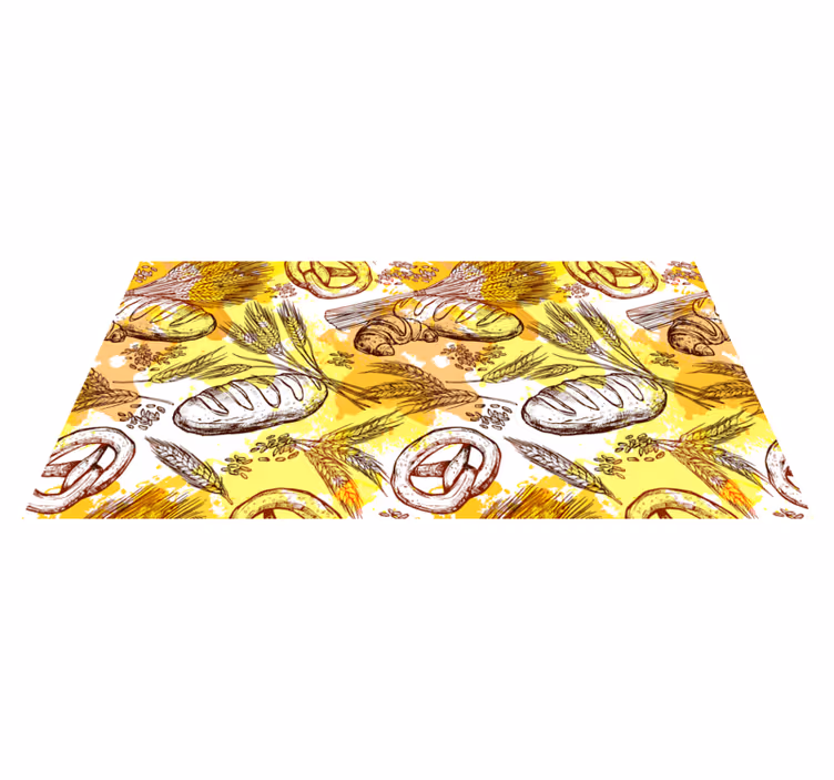 Bakery-Themed Design Retro Rug - TenStickers