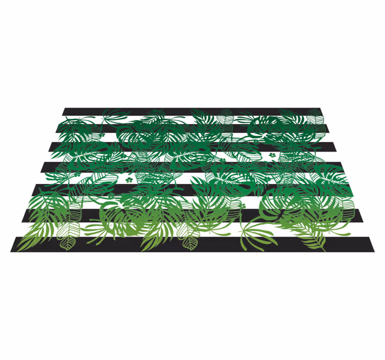 Tropical Leaf Patterns floral rug - TenStickers