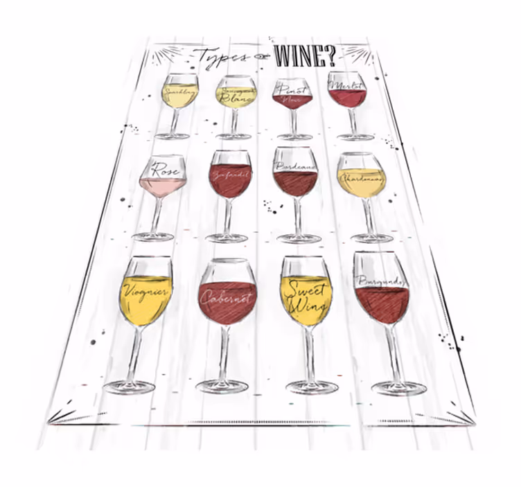 Wine Glass Guide custom rug - TenStickers