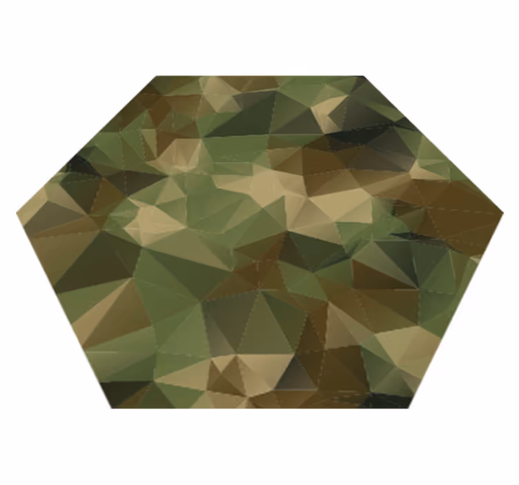 Geometric vinyl rug in hexagon pattern - TenStickers