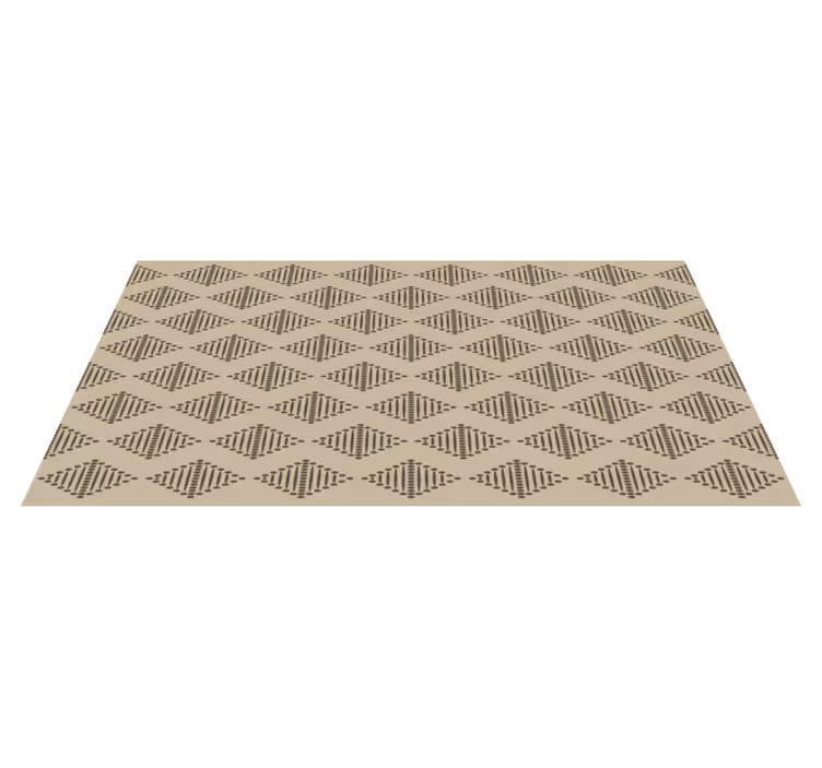 Geometric vinyl rug with geometric pattern design - TenStickers