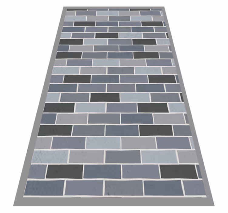 Brickwork Pattern textured vinyl rug - TenStickers