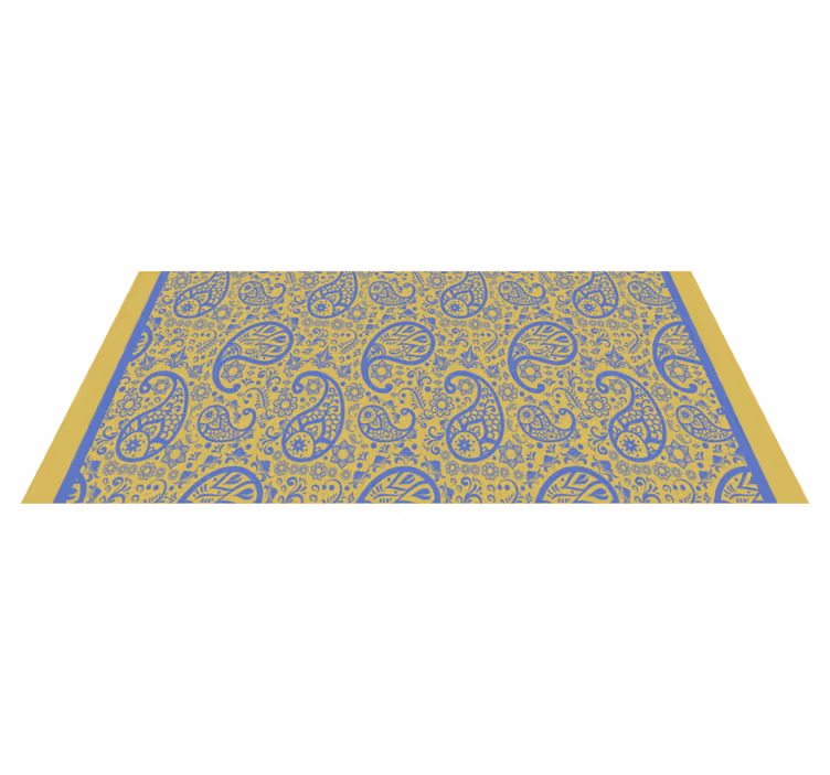 Paisley Swirls bedroom vinyl rug - TenStickers