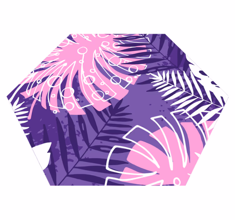 Botanical Statement floral vinyl rug - TenStickers