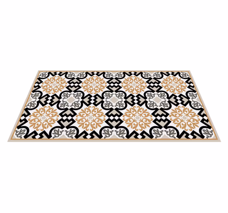 Mosaic vinyl rug intricate mosaic design - TenStickers