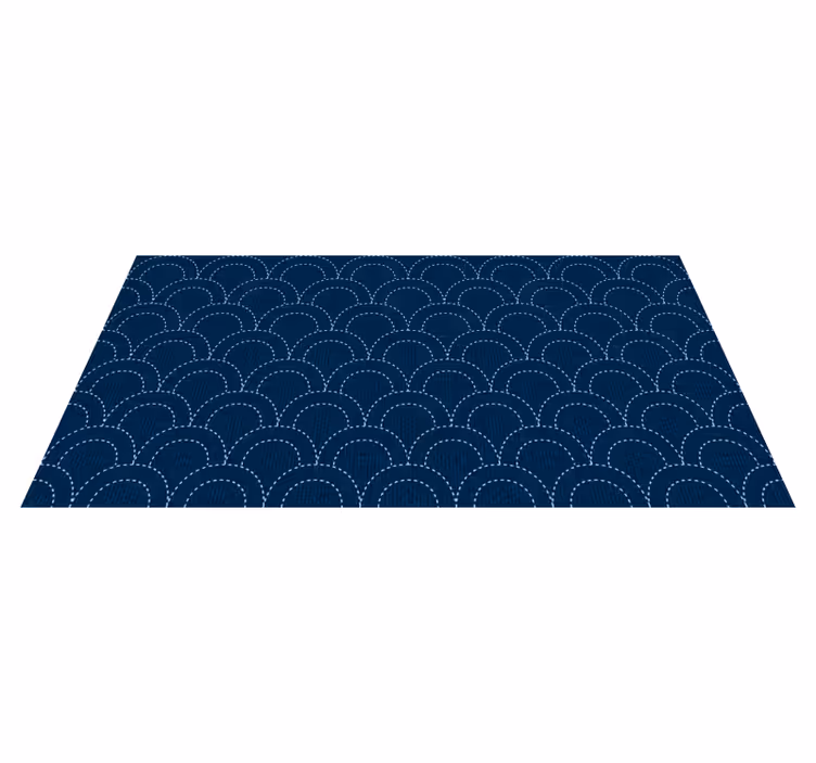 Scallop Pattern Depths geometric vinyl rug - TenStickers