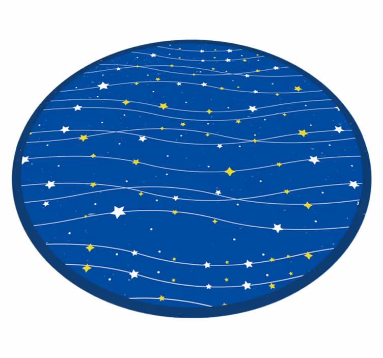 Celestial Orbit star vinyl rug - TenStickers