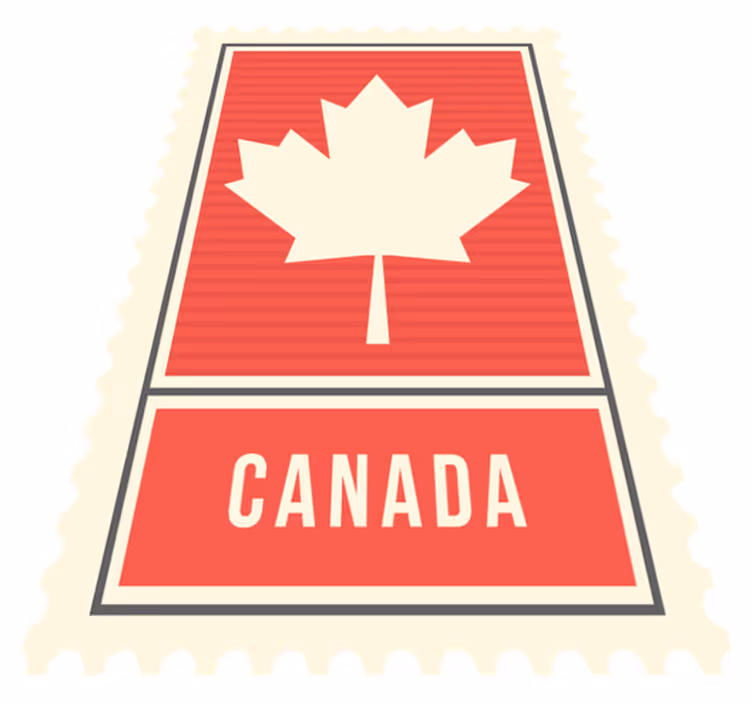 Canada Maple Leaf vintage vinyl rug - TenStickers