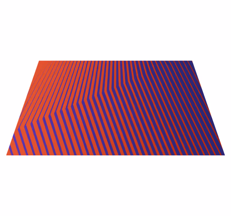Contrast Stripes striped vinyl rug - TenStickers