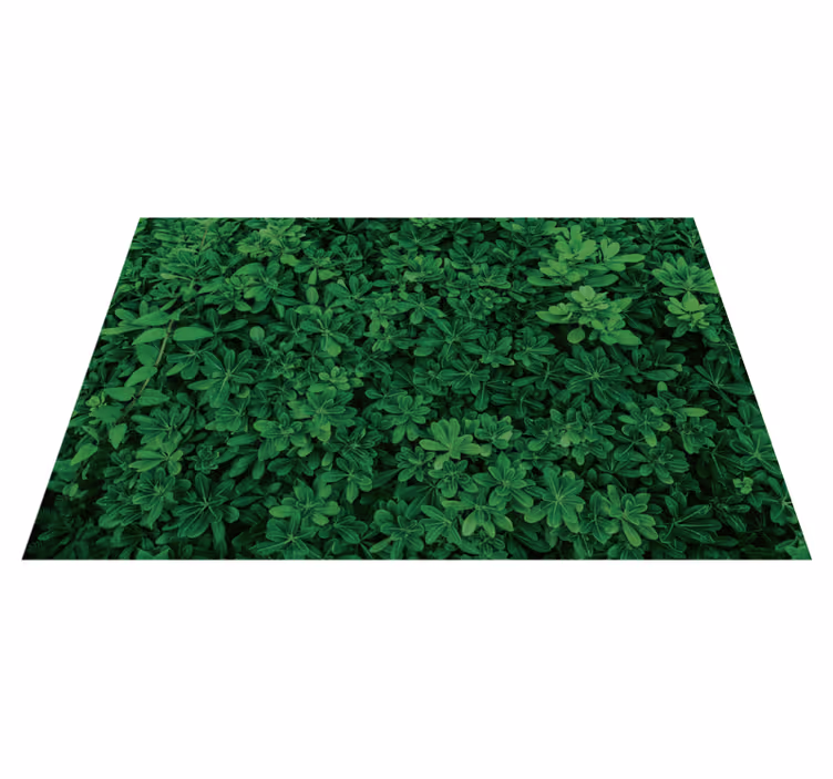 Botanical Clover Pattern floral vinyl rug - TenStickers